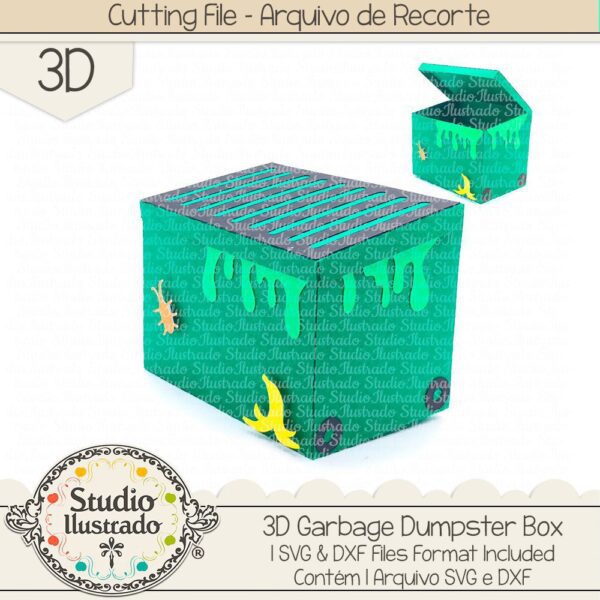 3D Garbage Dumpster Box