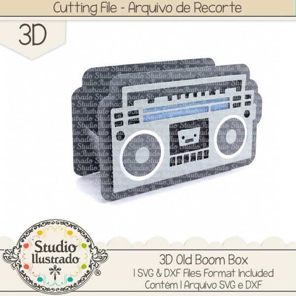 3D Old Boom Box