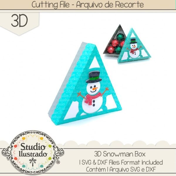 3D Snowman Box