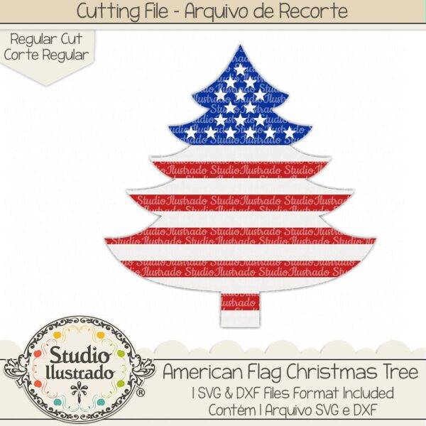 American Flag Christmas Tree