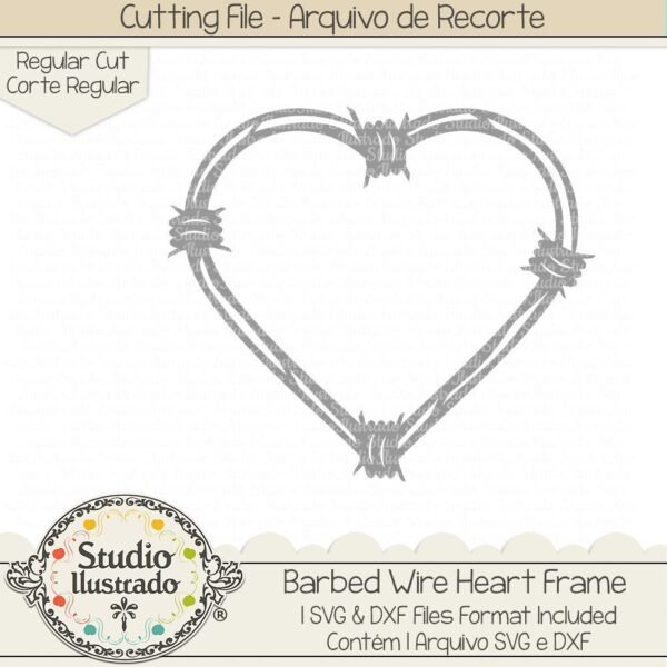 Barbed Wire Heart Frame