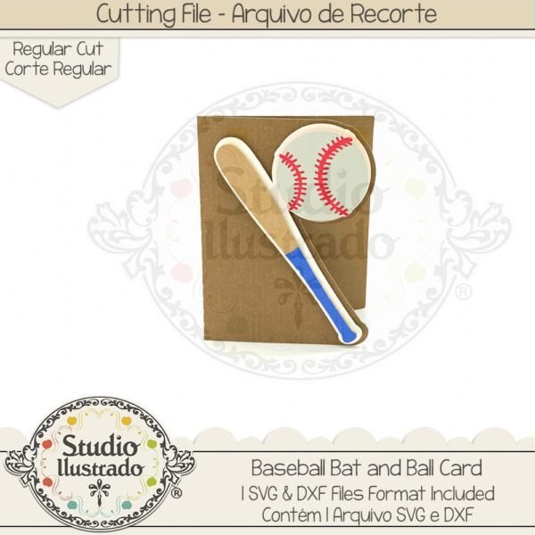 Baseball Bat and Ball Card