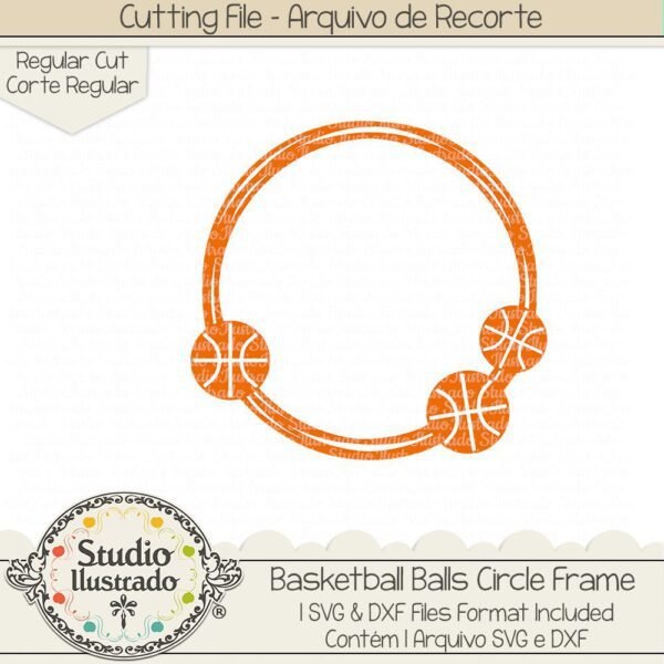 Basketball Balls Circle Frame