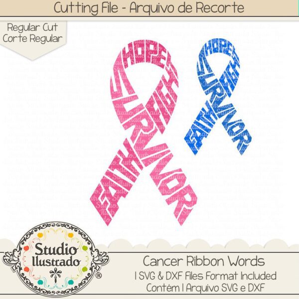 Cancer Ribbon Words