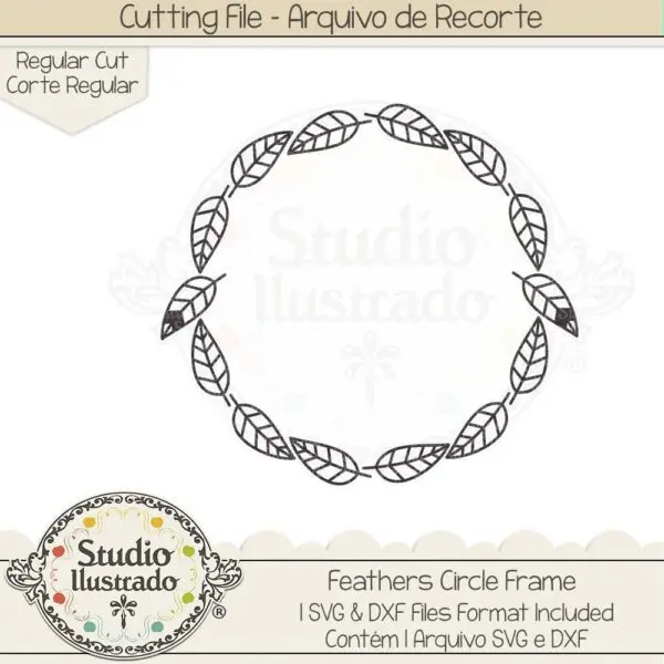 Feathers Circle Frame