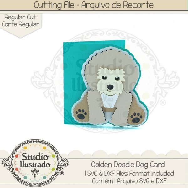 Golden Doodle Dog Card