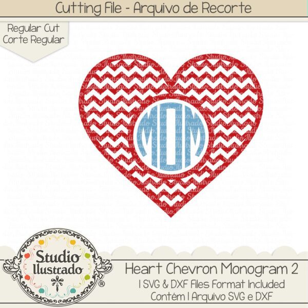 Heart Chevron Monogram