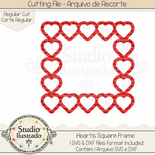 Hearts Square Frame