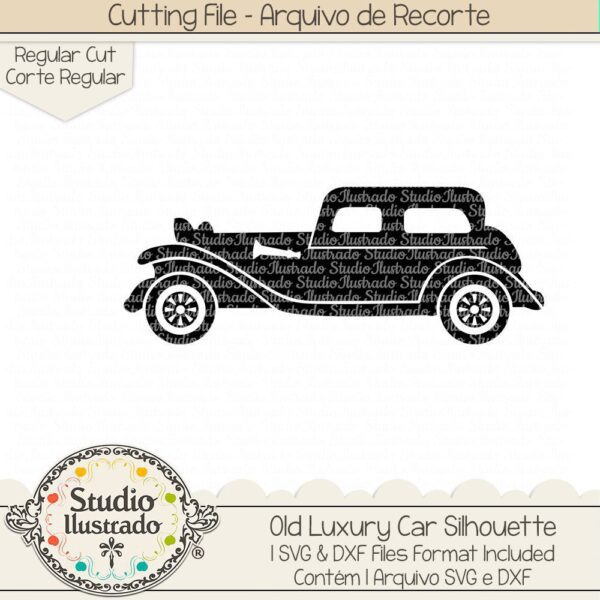 Old Luxury Car Silhouette