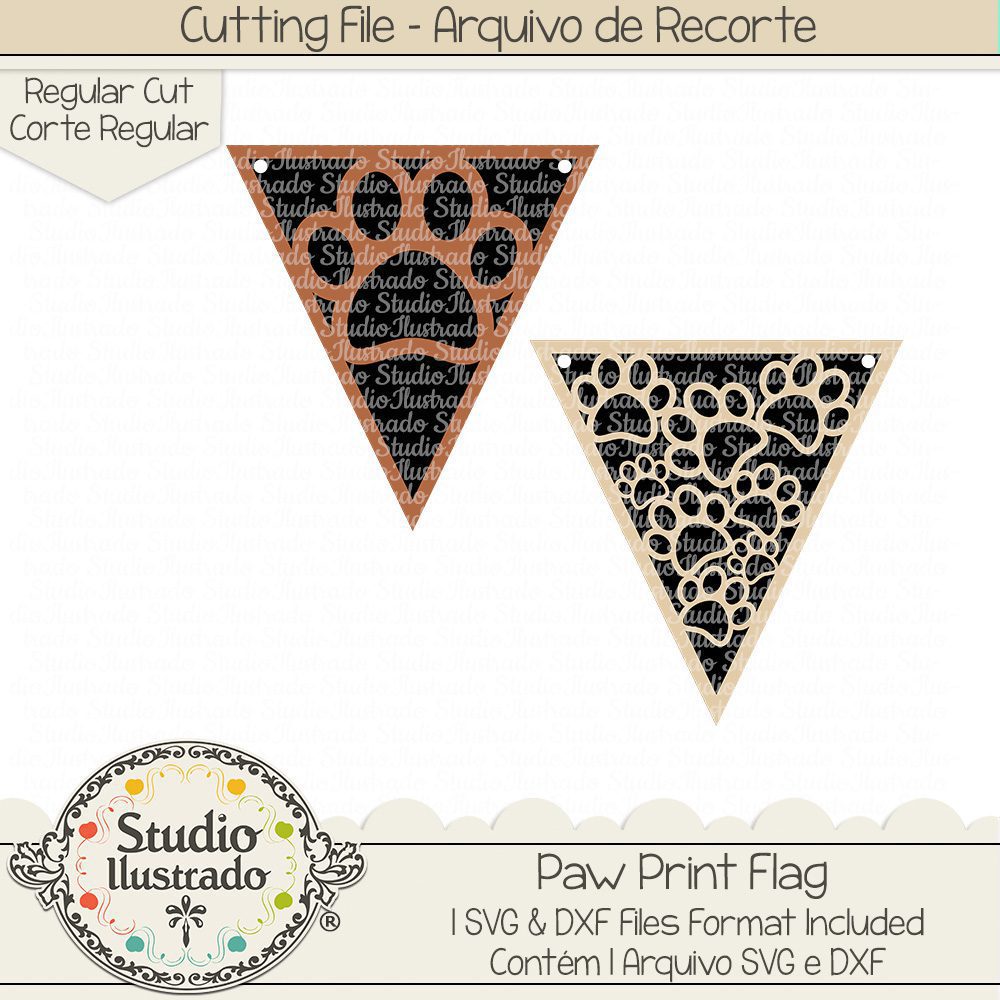 Paw and Print Flag – Studio Ilustrado