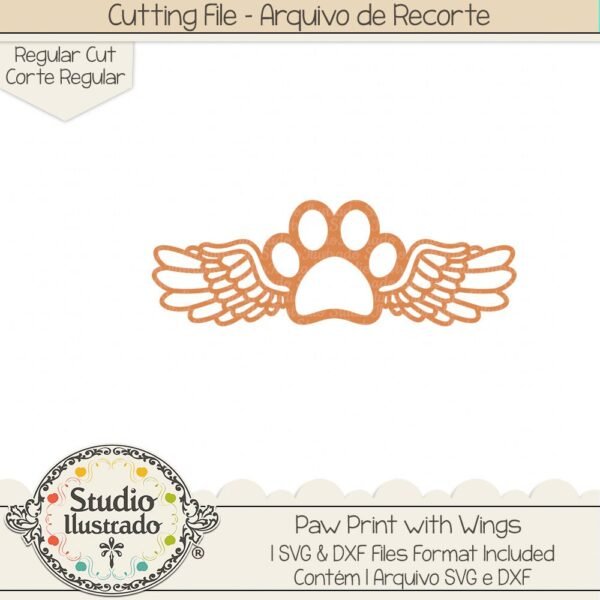 Paw Print with Wings