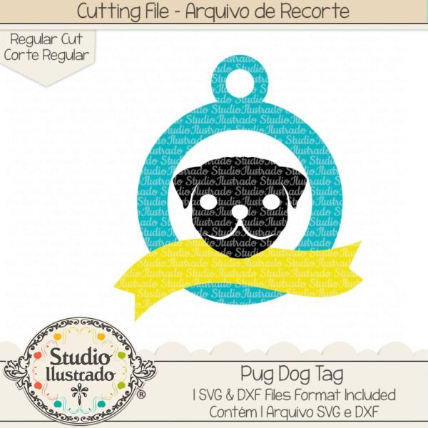 Pug Dog Tag