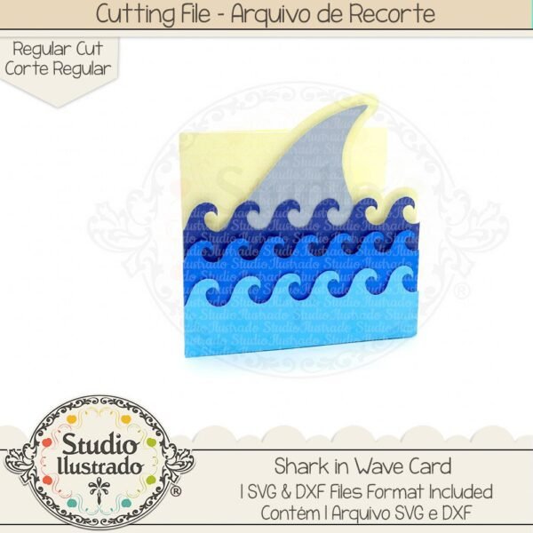 Shark in Wave Card
