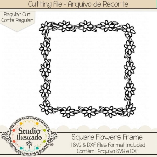 Square Flowers Frame