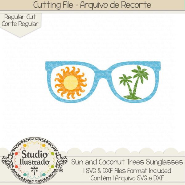 Sun Coconut Trees Sunglasses