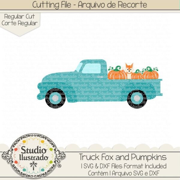 Truck Fox and Pumpkins
