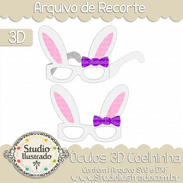 Óculos 3D Coelhinha