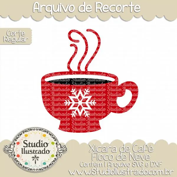 Xícara de Café Floco de Neve