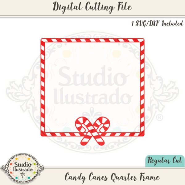 Candy Canes Quarter Frame