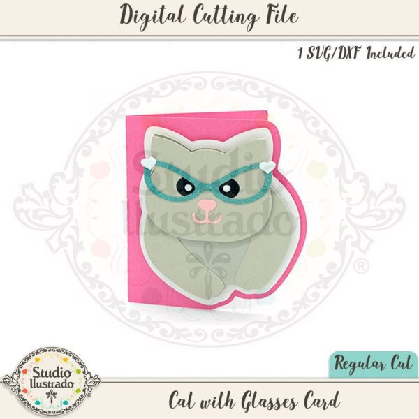 Cat With Glasses Card