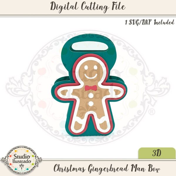 Christmas Gingerbread Man Box