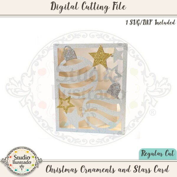 Christmas Ornaments and Stars Card