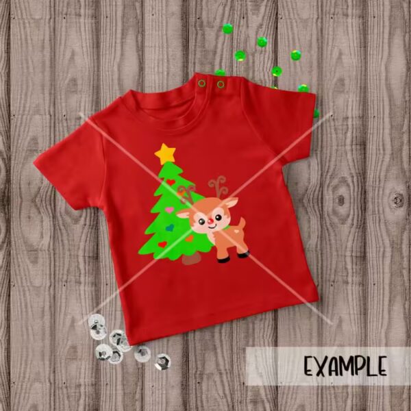 Cute Reindeer and Christmas Tree - Image 2