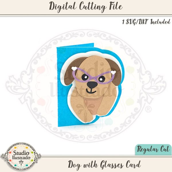 Dog with Glasses Card