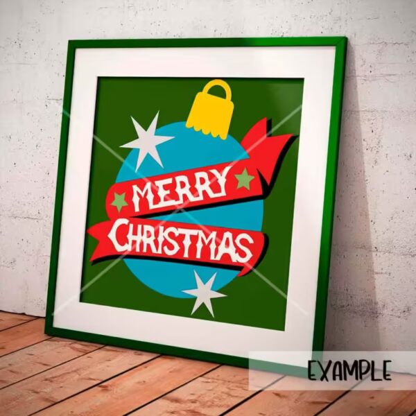 Merry Christmas Ornament Card - Image 4