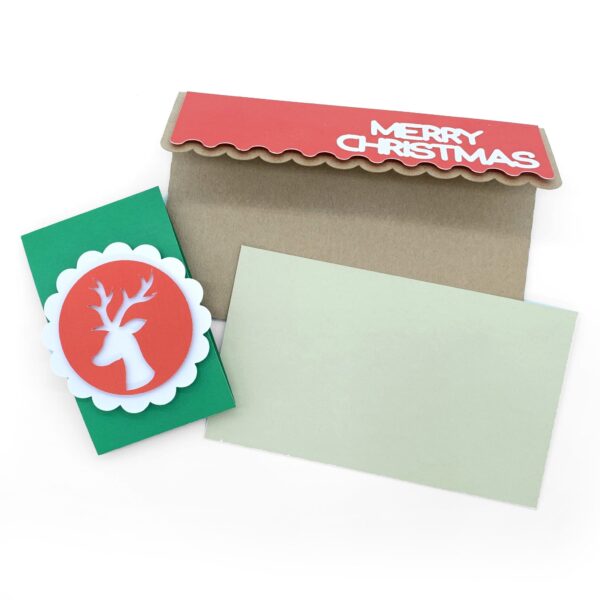 SI Merry Christmas Reindeer Scallop Card 5 scaled