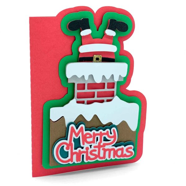 Santa Down the Chimney Card - Image 2