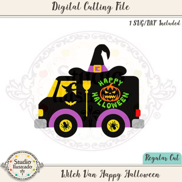 Witch Van Happy Halloween