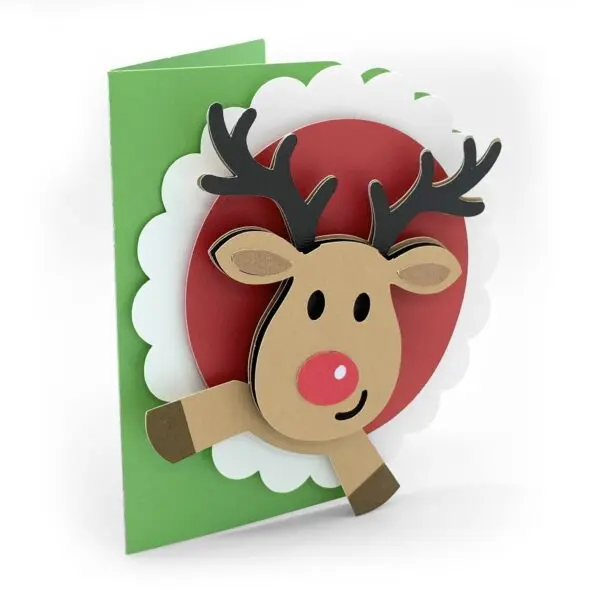 Christmas Reindeer Scallop Card - Imagem 2