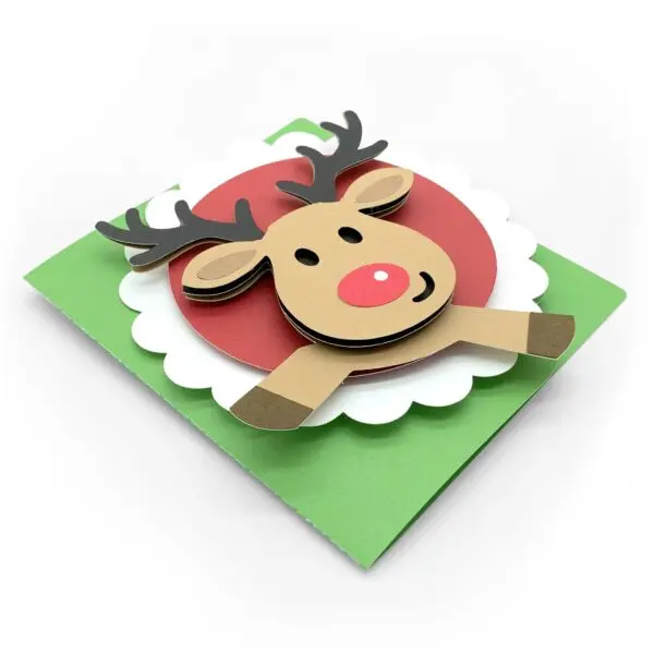 Christmas Reindeer Scallop Card - Imagem 3