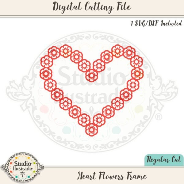 Heart Flowers Frame