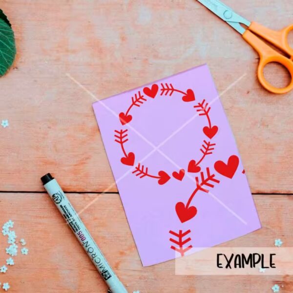 Heart Arrows Circle Frame - Image 3