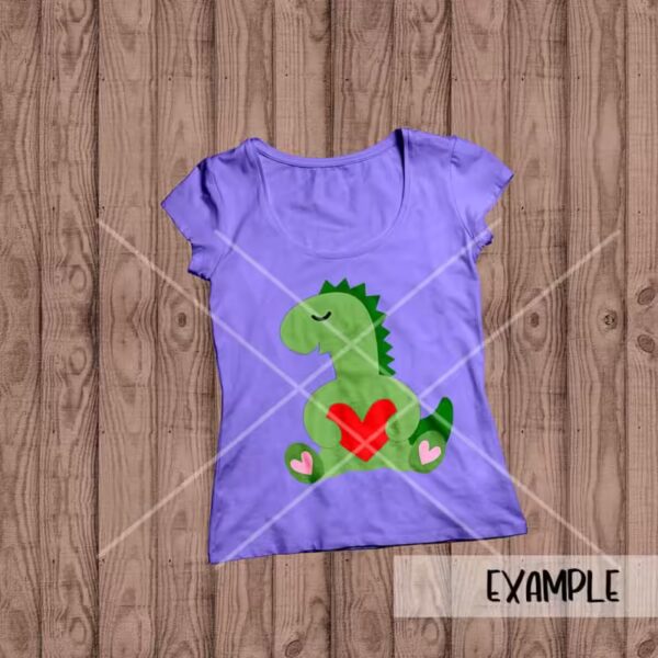 SI T Rex Dinosaur and Heart MOCK3