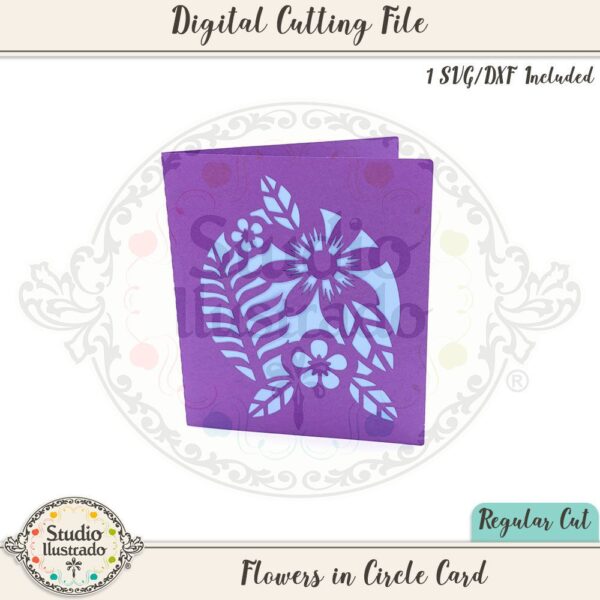 Flowers in Circle Card