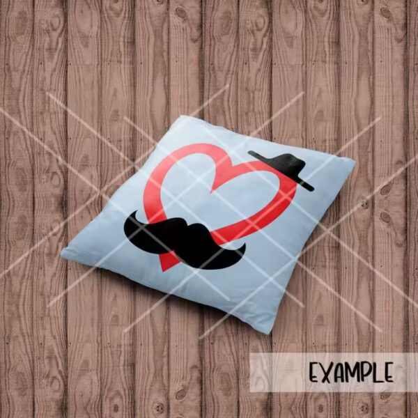 Hat and Mustache Heart Card - Image 3