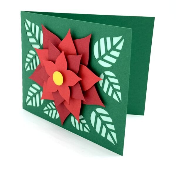 Poinsettia Flower Card - Image 3