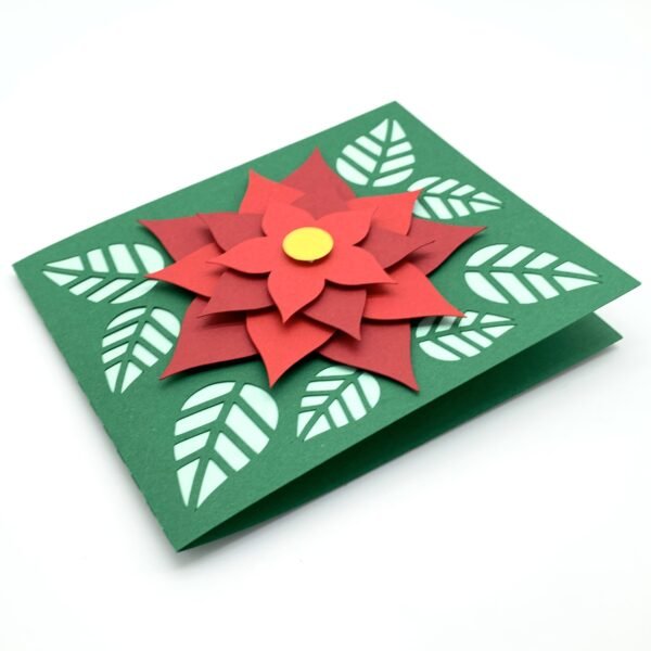 Poinsettia Flower Card - Image 4