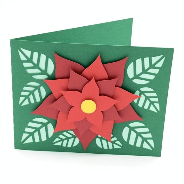 Poinsettia Flower Card - Image 5