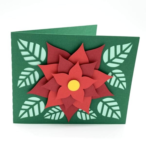 Poinsettia Flower Card - Image 2