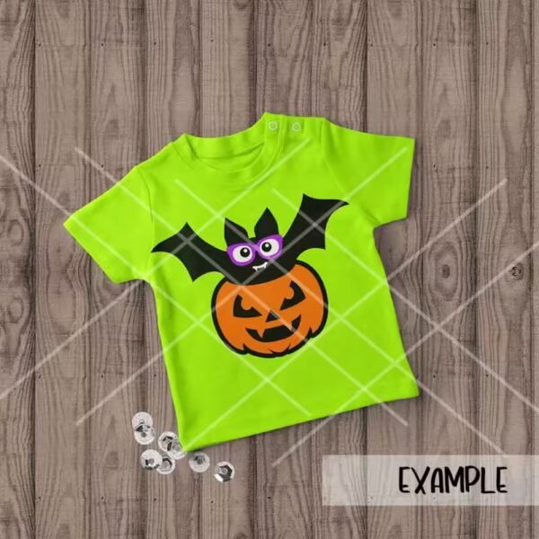 Bat Wearing Glasses on Pumpkin - Image 2