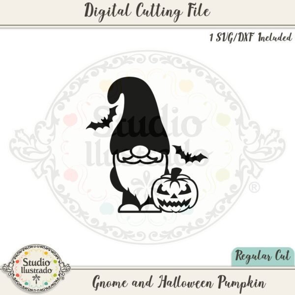 Gnome and Halloween Pumpkin