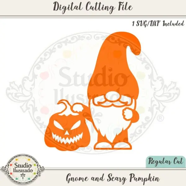 Gnome and Scary Pumpkin