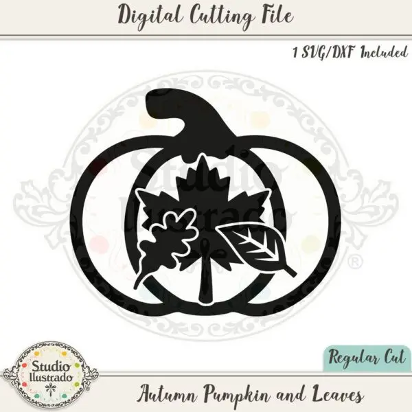 Autumn Pumpkin and Leaves