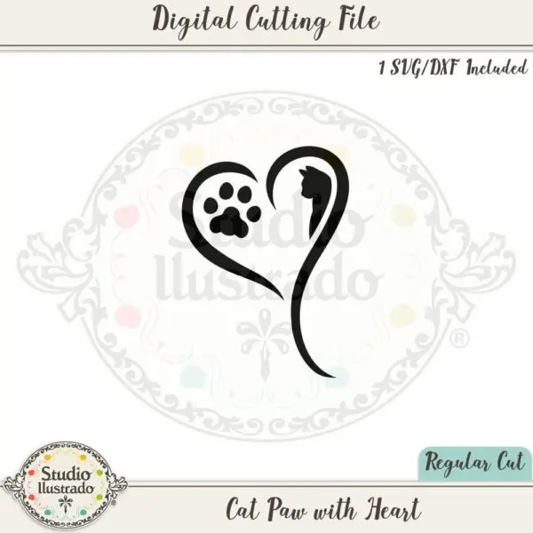 Cat Paw with Heart