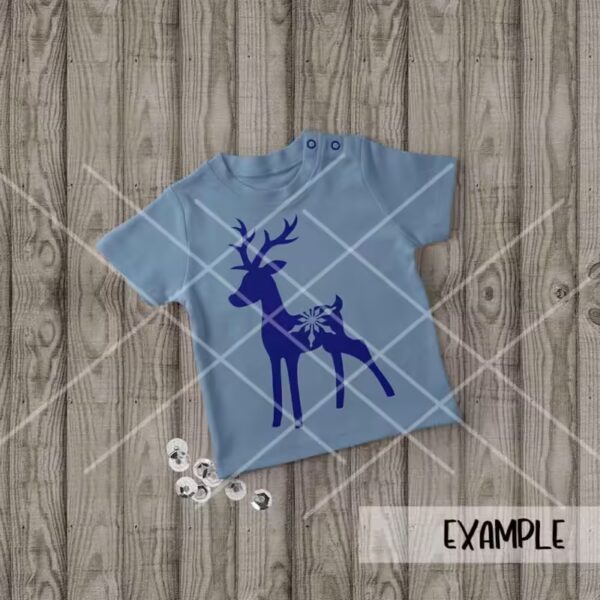 SI Deer with Snowflake mock