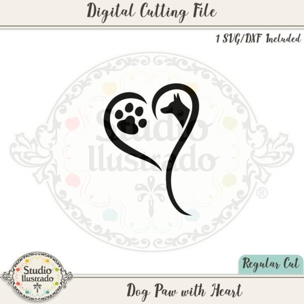 Dog Paw with Heart